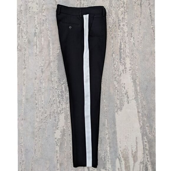 Aritzia Babaton Women's Dexter Trousers with side stripe- Black/White Size 0 - Picture 3 of 6